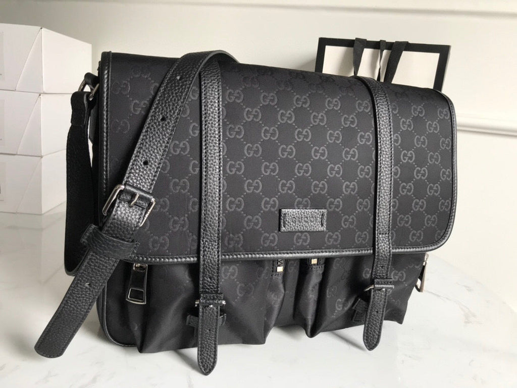 Glami Shoulder Bag Nylon Shima Black Glami Embossed For Men 13.8in/35cm Glami