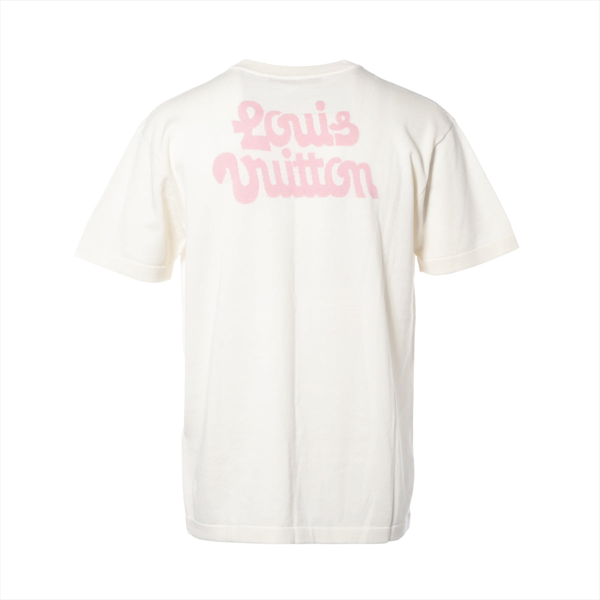 Louis Vuitton 24AW Cotton Half-Handy e S Men White Short Sleep Cotton Nite Cruneck RM242MM