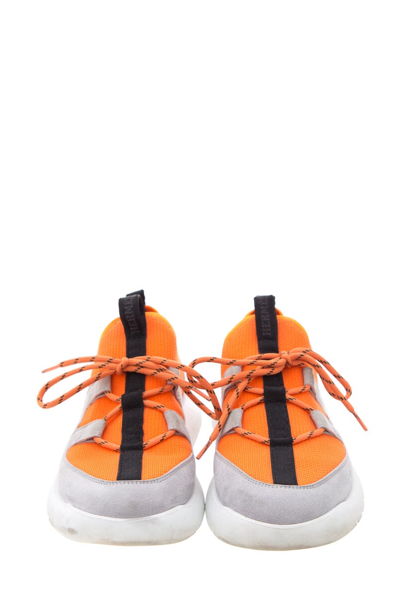 HermÃƒÆ’Ã‚Â¨s Duel Neon Orange Sneakers  SZ 37