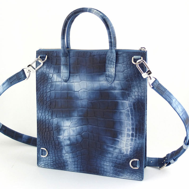 Louis Vuitton Sacca Cross 2WAY N81835 Shoulder Bag Crocodile Blue