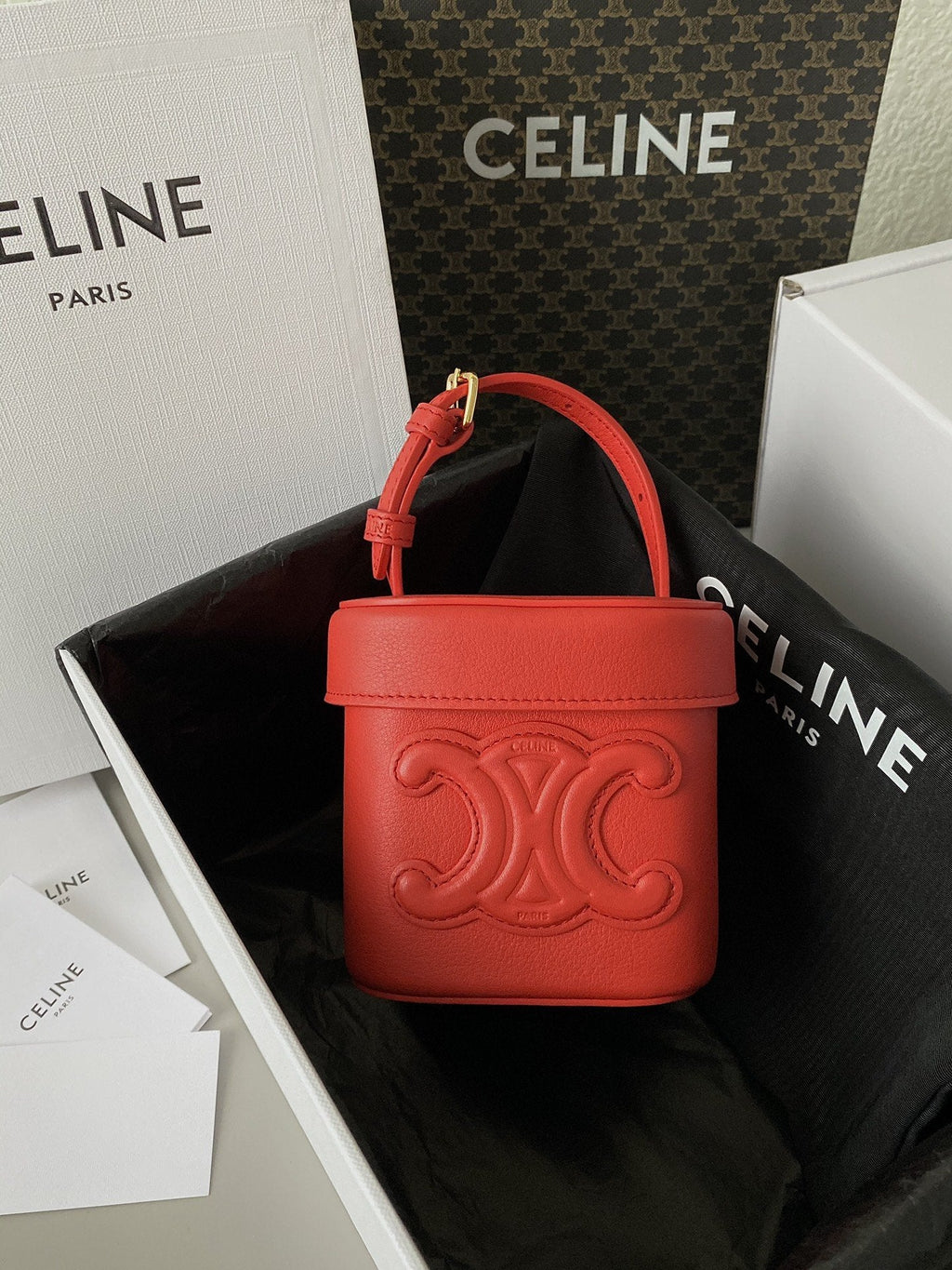 GLAMI Small Box Cuir Triomphe Red For Women 4in/11cm 199263EFB.27BR