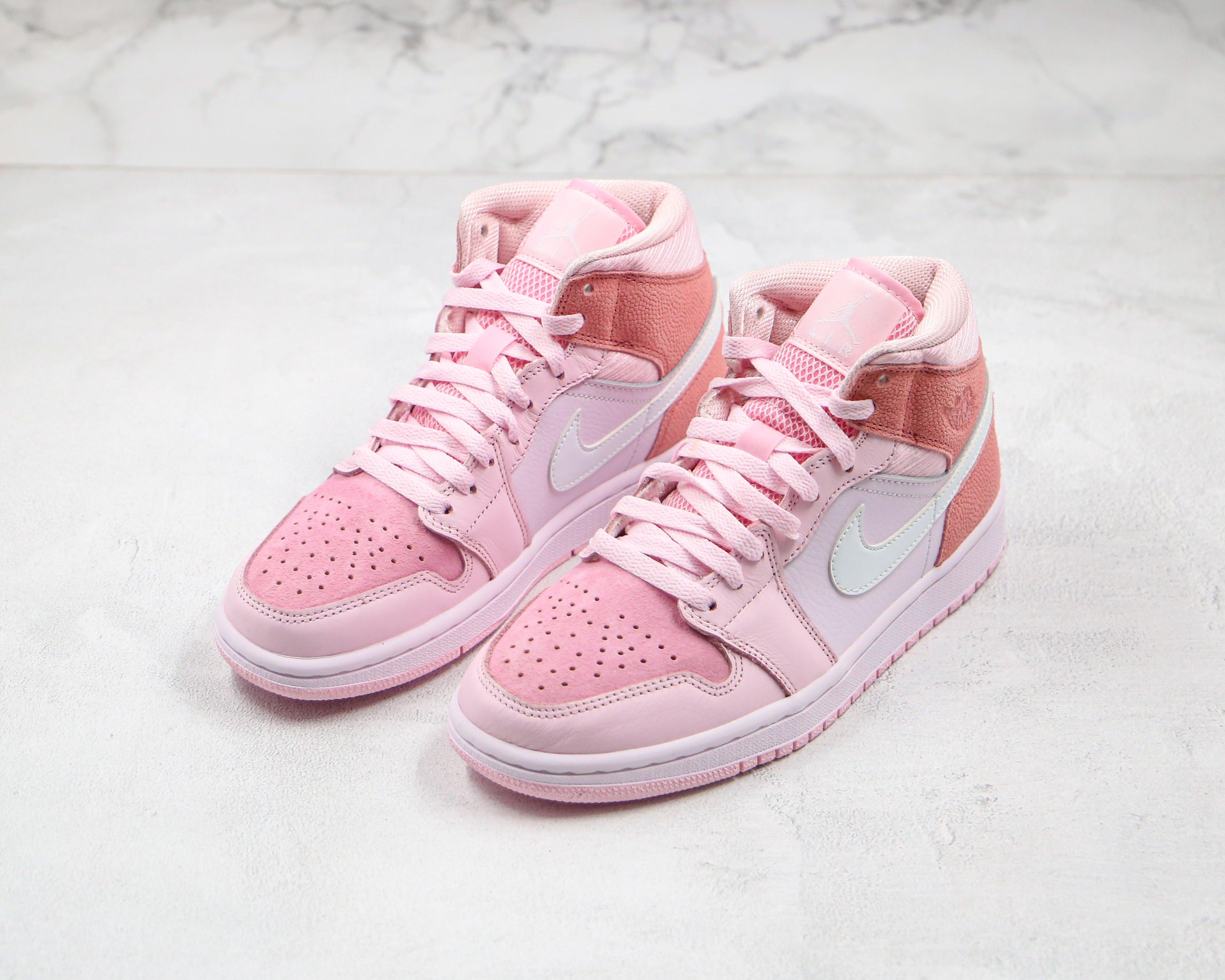 Designer Air Jordan 1 Mid" GLAMIgital Pink High Q
