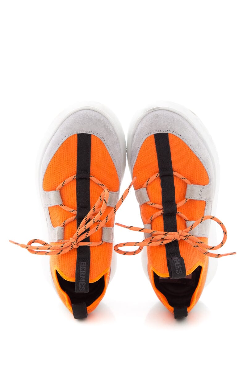 HermÃƒÆ’Ã‚Â¨s Duel Neon Orange Sneakers  SZ 37
