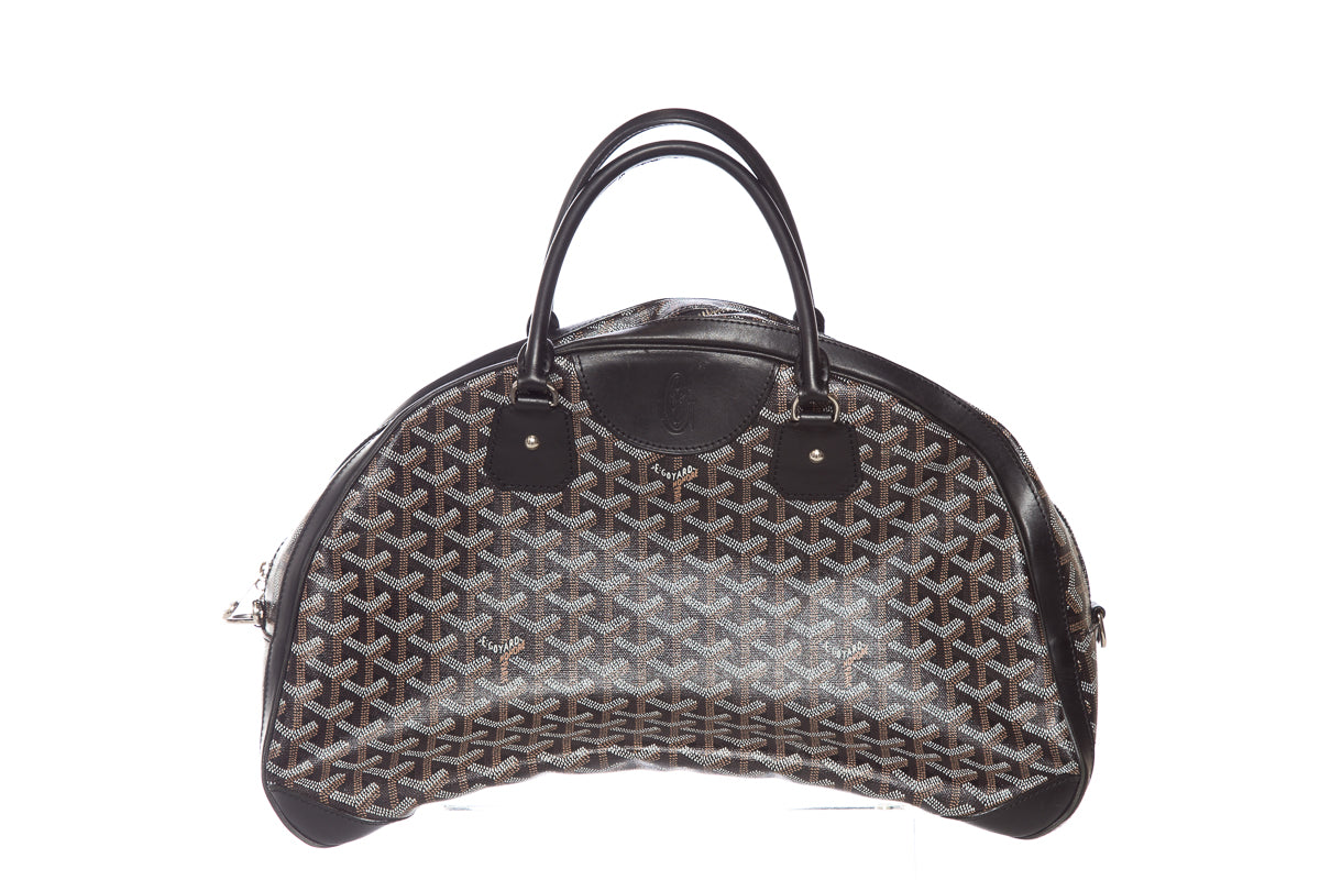 Goyard Goyardine Black St. Jeanne PM Handbag