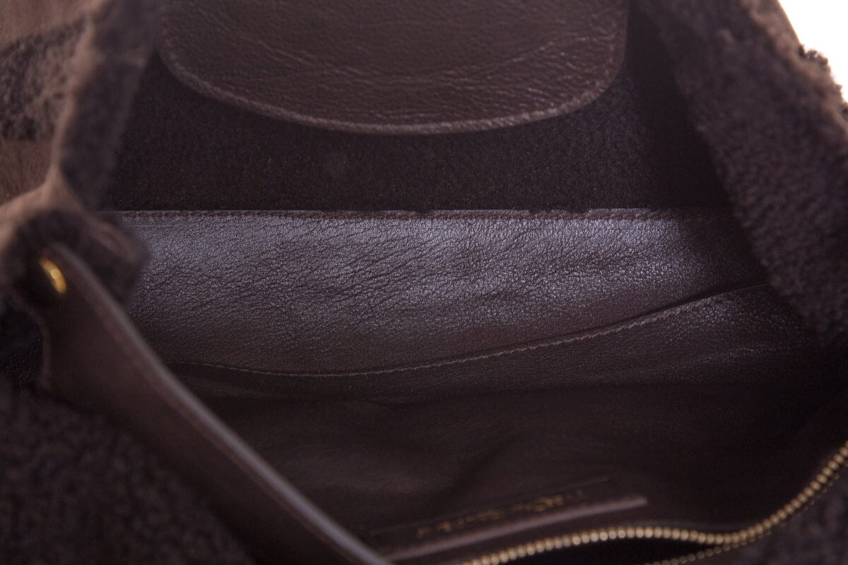YSL Vintage Brown Shearling Handbag