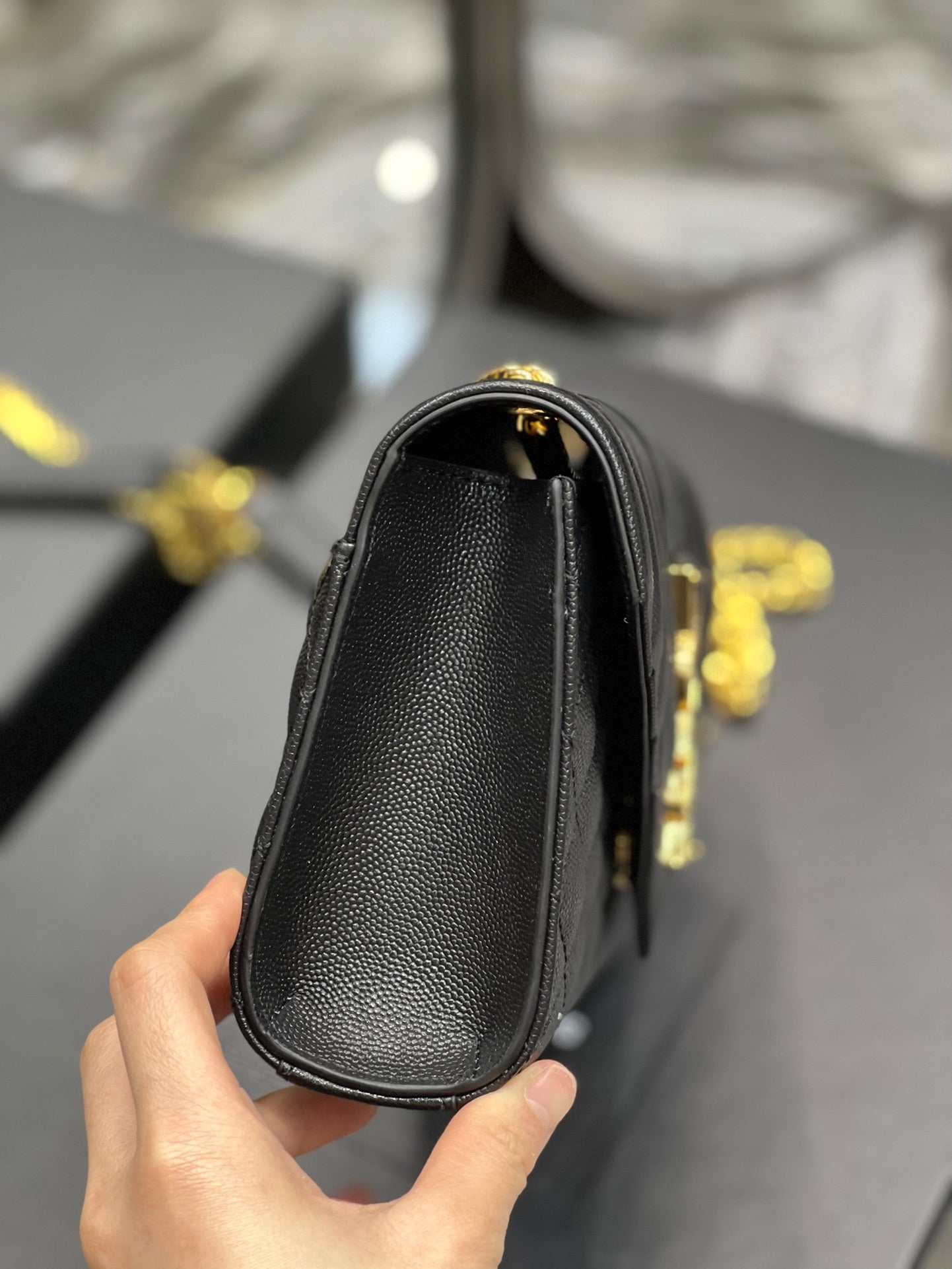 GLAMI Small Bag Black In Mix Matelasse For Women 8.2in/21cm YSL 600195BOW911000