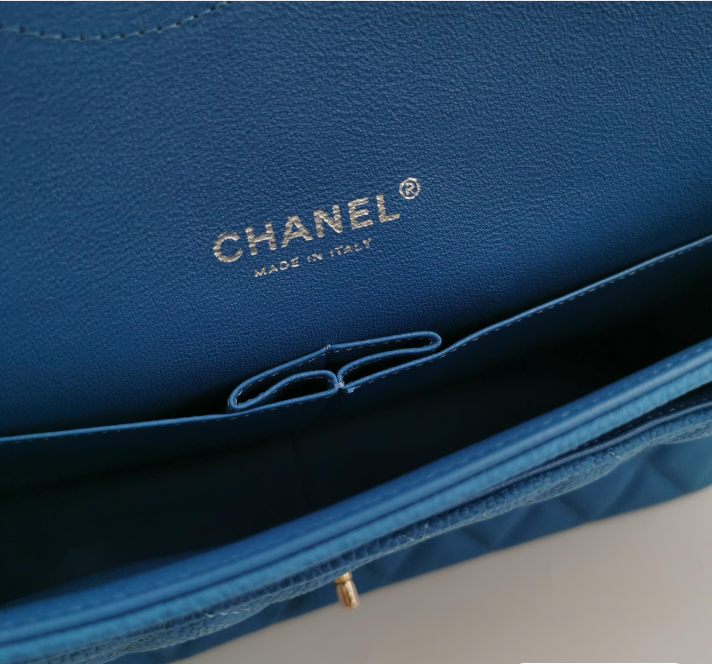 Preloved Chanel Classic Flap CF  Bag Maxi Blue 24061878753329