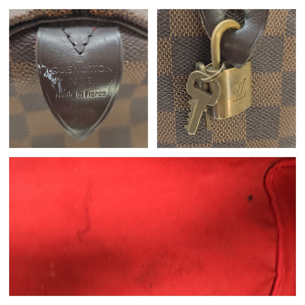 Louis Vuitton Damier Ebene Speedy 35 Satchel