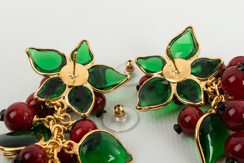 Boucles d'oreilles en pÃƒÆ’Ã‚Â¢te de verre Augustine