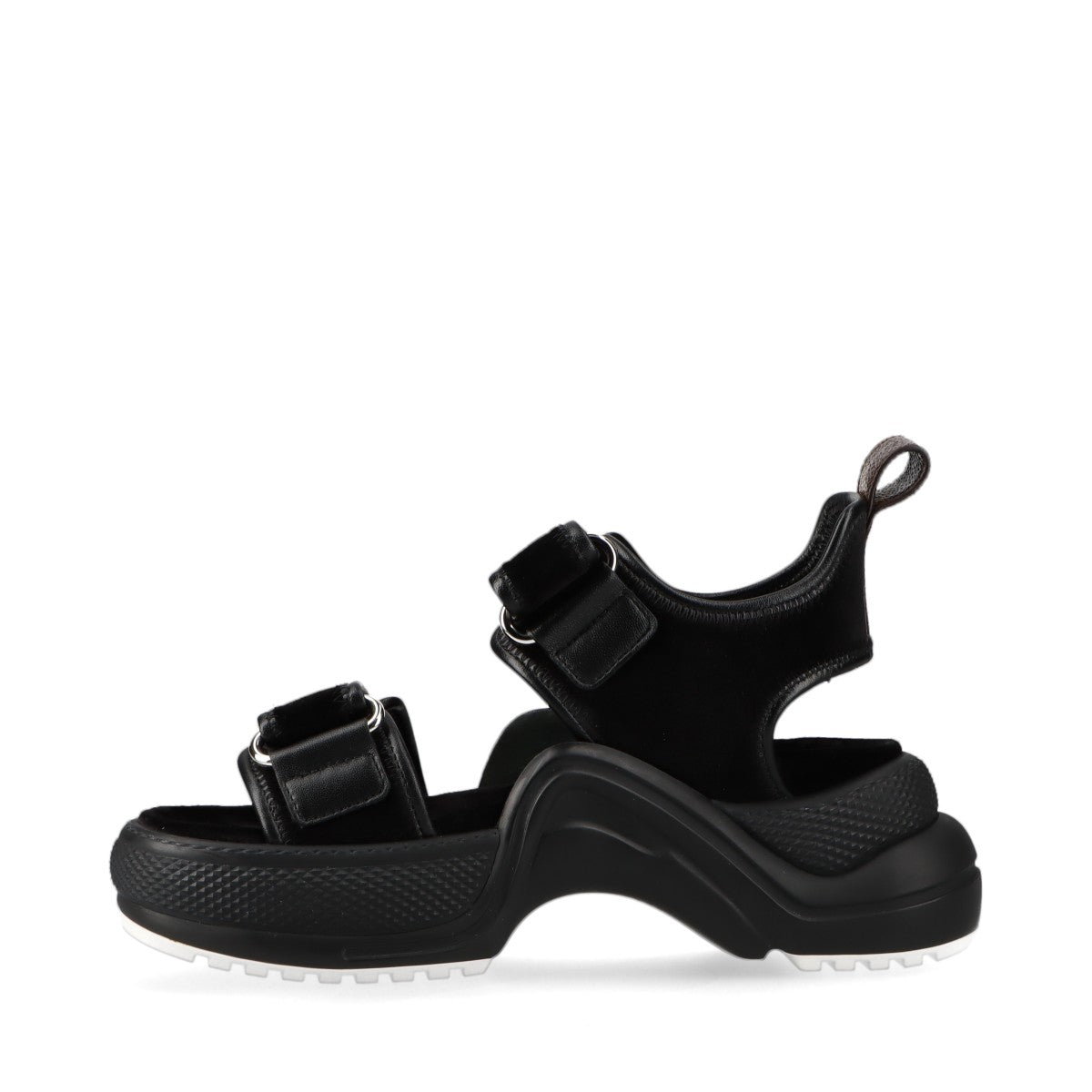 Louis Vuitton LV Lighting Line 23 Years White x Leather Sandals EU34  Black CL0233 LV Logo Berklo Strap Box  Bag