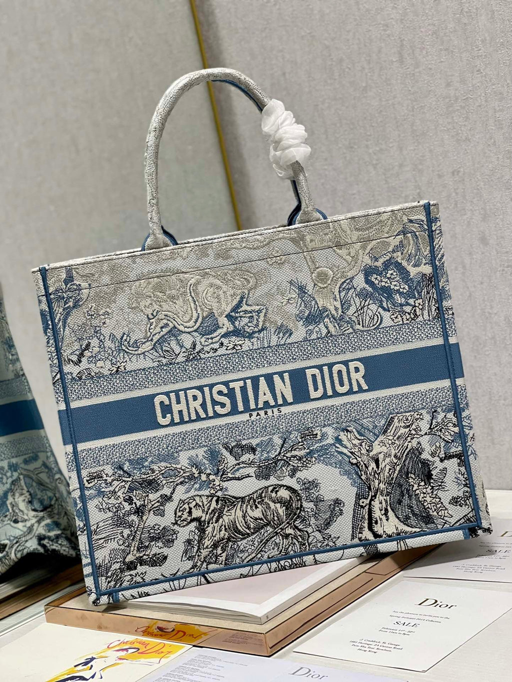 GLAMI Large Book Tote Bag Blue For Women 42cm/16in CD