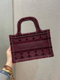 GLAMI Mini Tote Book Oblique Red Canvas For Women 23cm/9in CD
