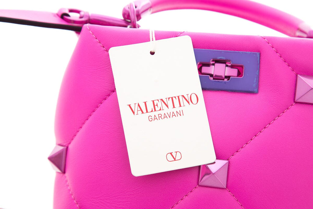 Valentino Garavani Hot Pink Roman Large Stud Handbag