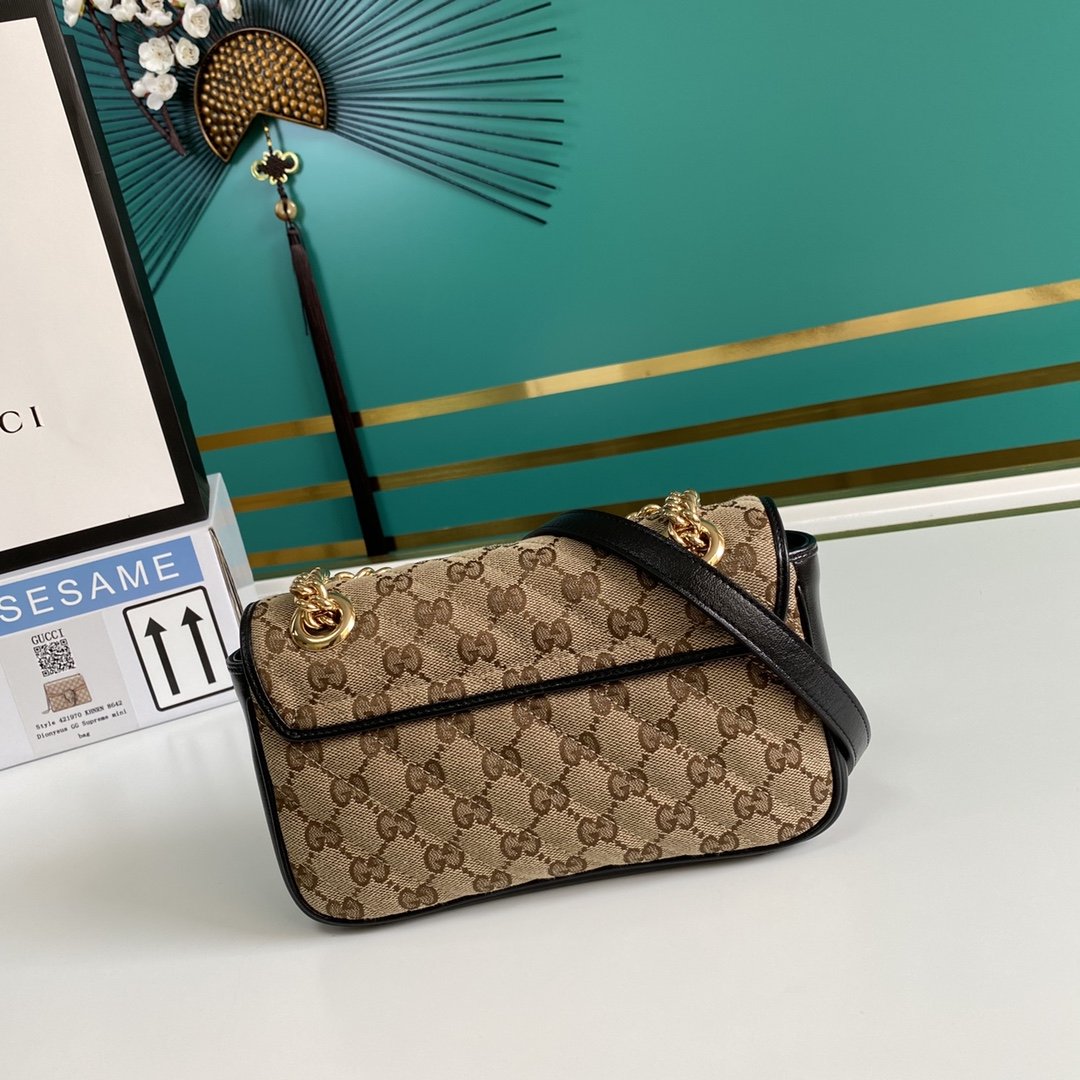 Glami Marmont MatelassÃƒÂ© Mini Bag Beige/Ebony GLAMIagonal MatelassÃƒÂ© Original Glami Canvas For Women  8.5in/22cm 446744
