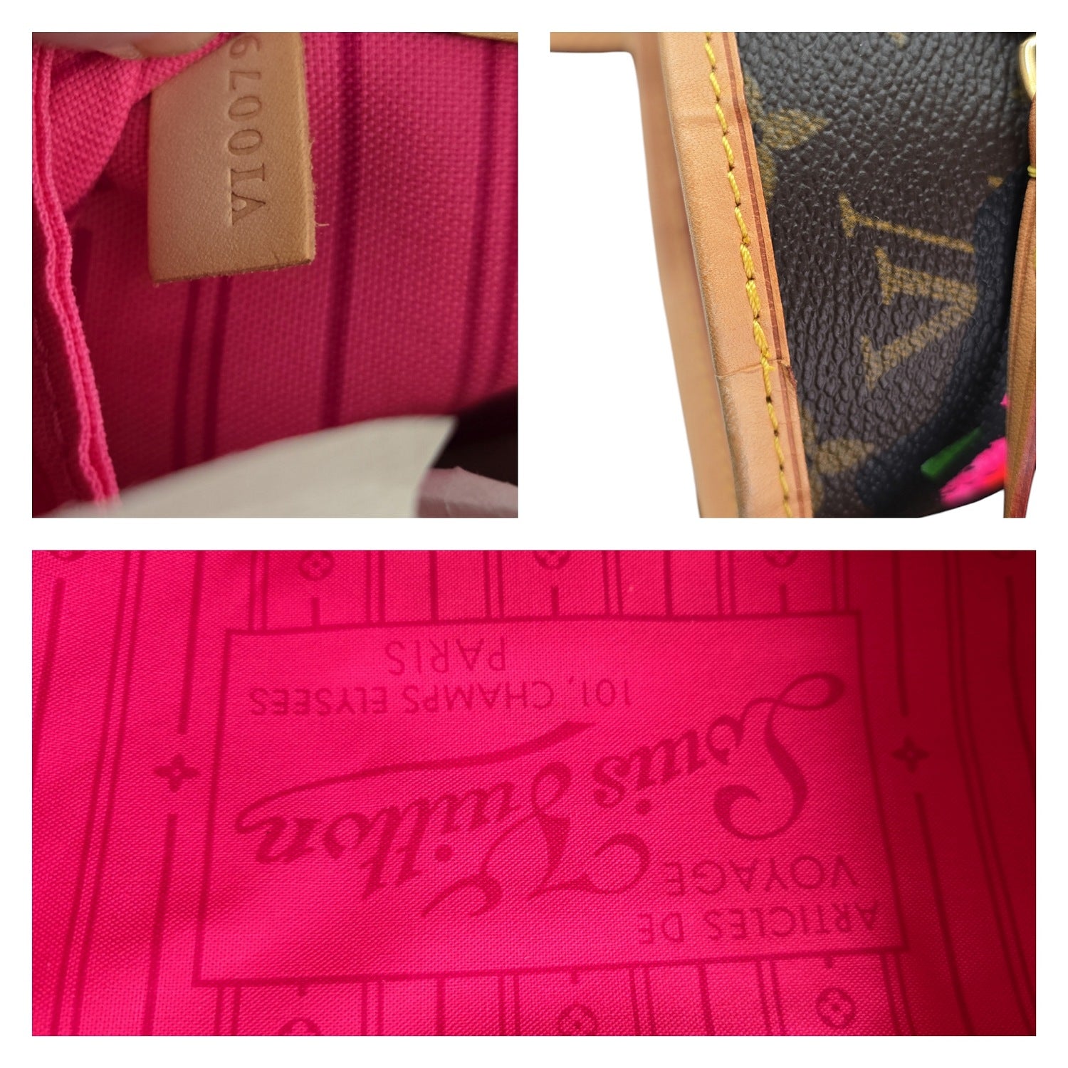 Louis Vuitton Neverfull MM Stephen Sprouse Monogram Roses