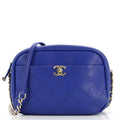 CHANEL Casual Trip Camera Case Quilted Goatskin Large
