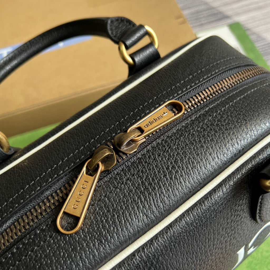 gg x Adidas Mini Duffle Bag Black For Women, Women’s Bags 12.4in/32cm gg 702397 U3ZCT 8726