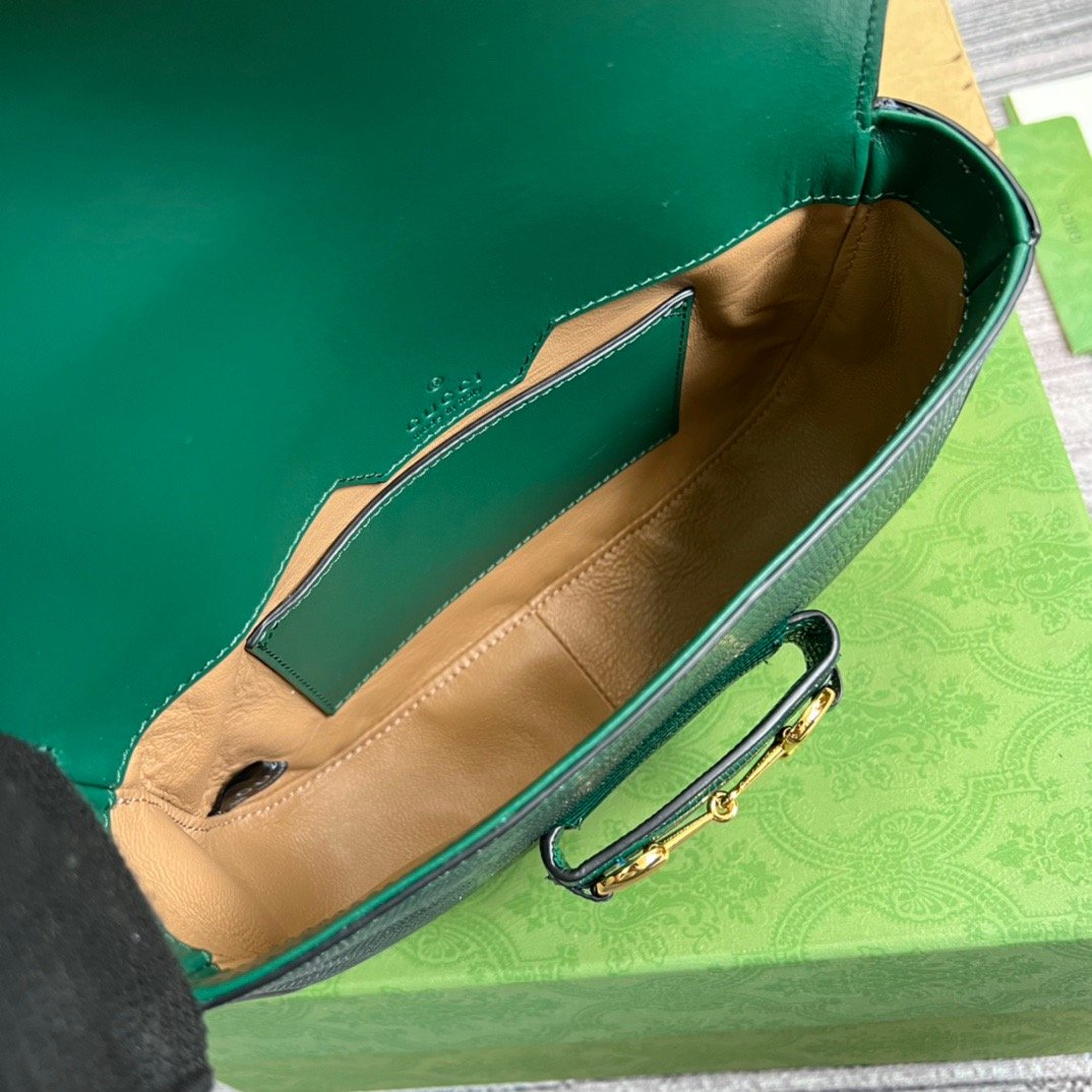 gg Horsebit 1955 Lizard Mini Bag Green For Women, Women’s Bags 8in/20cm gg‎ ‎675801 LUZ0G 3154