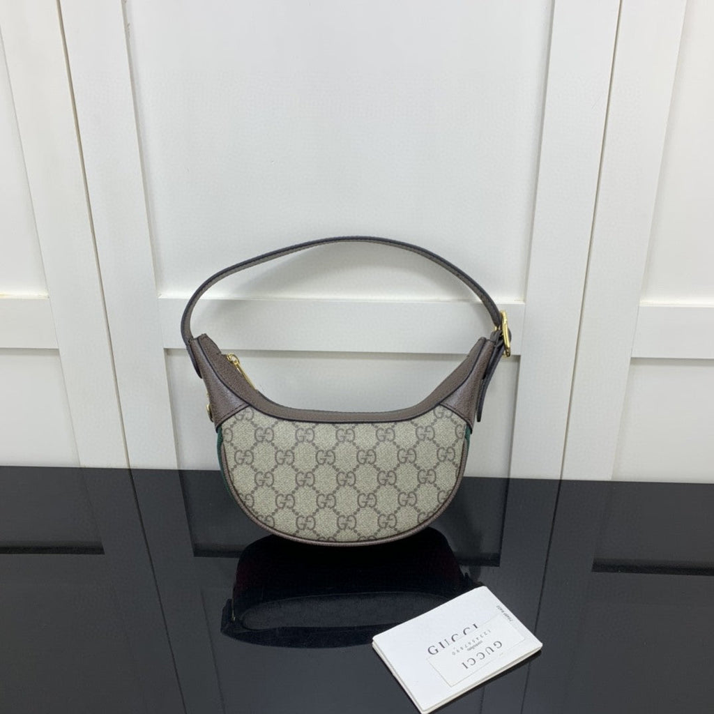 gg Ophidia gg Mini Bag Beige And Dusty Grey gg Supreme Canvas For Women 8in/20cm gg