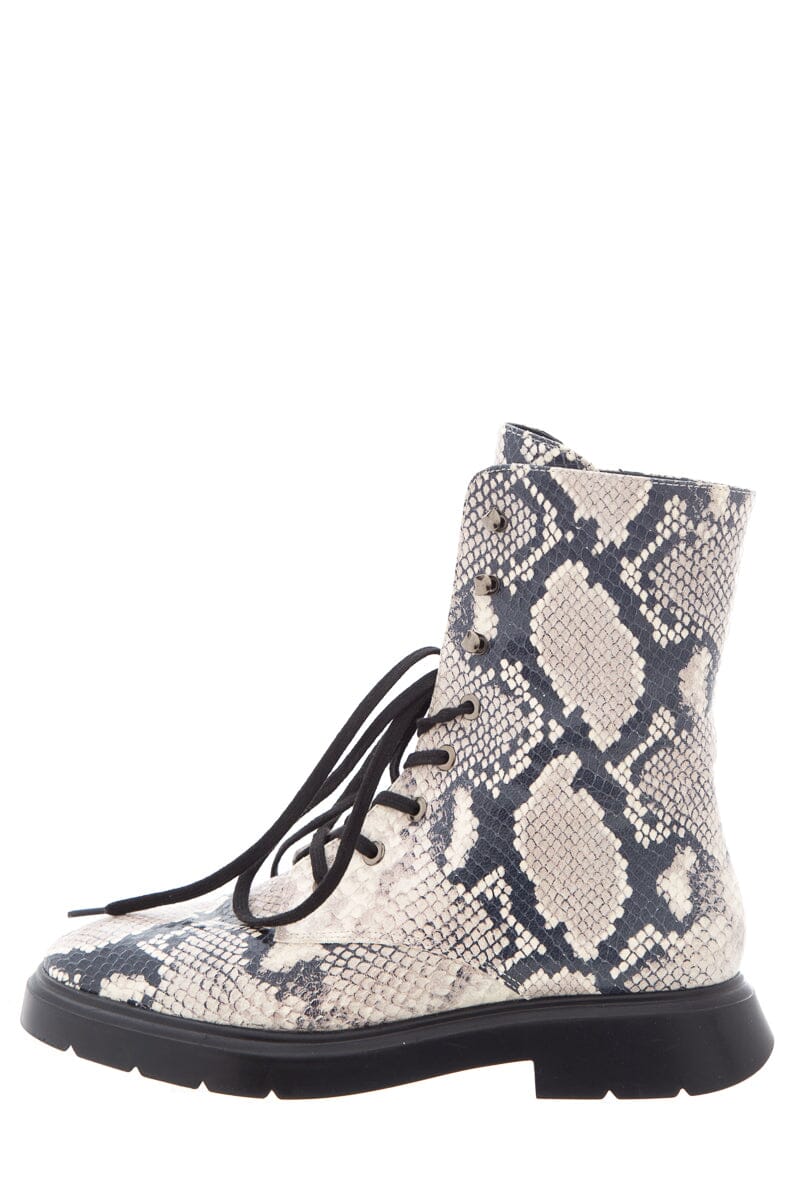 Stuart Weitzman MCKENZEE Grey Snakeskin Boots SZ 6.5
