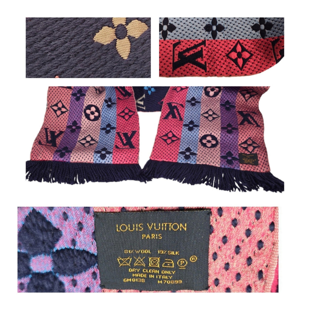 Louis Vuitton Rainbow Logomania Wool Silk Scarf