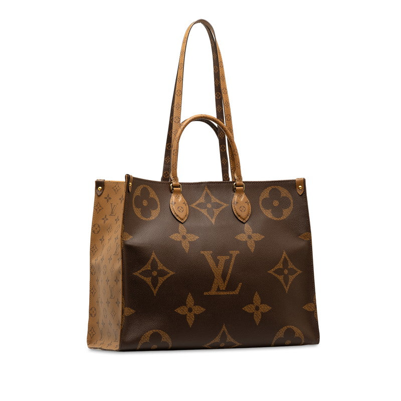 Louis Vuitton Monogram Giant Reversee On The Gor GM Handbag Shoulder Bag 2WAY M45320 Brown PVC Leather  Louis Vuitton