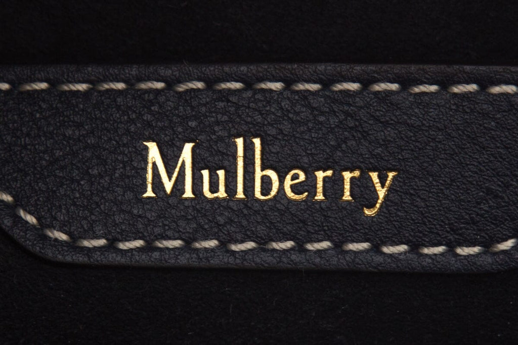 Mulberry Midnight Navy Bayswater Zipped Mini Handbag