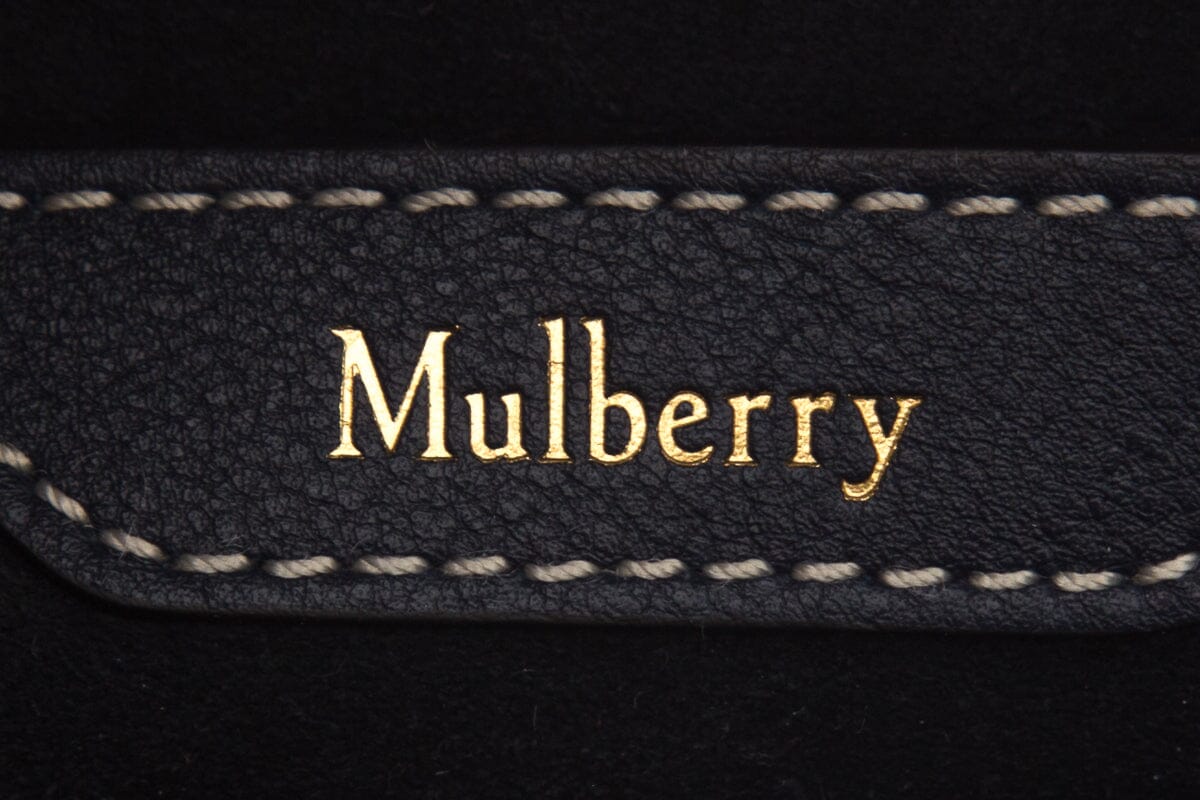 Mulberry Midnight Navy Bayswater Zipped Mini Handbag