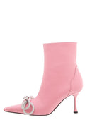 Mach & Mach Pink Leather Booties SZ 39.5