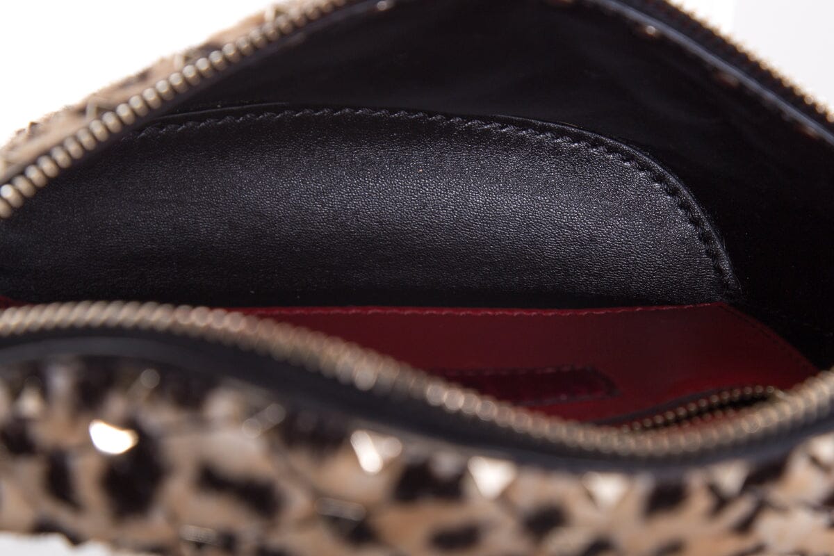 Valentino Leopard Ponyhair &  Rockstud Belt Bag