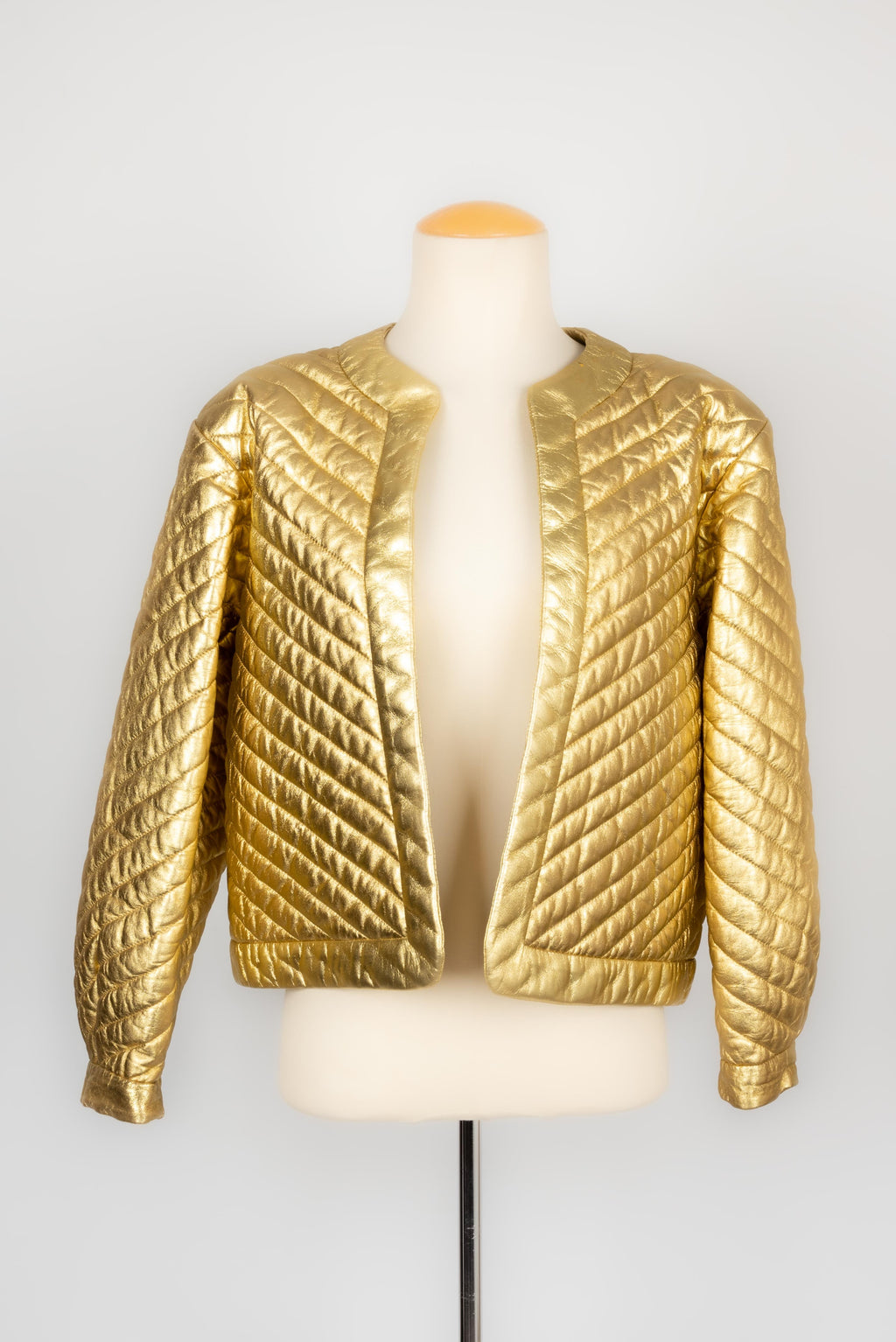 Veste en cuir dorÃƒÆ’Ã‚Â© Yves Saint Laurent