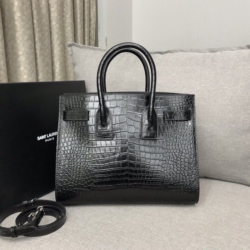 GLAMI Sac De Jour Small In Embossed CrocoGLAMIle Black For Women 12.5in/32cm YSLÃ‚Â  378299DND1N1000
