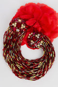 Collier de perles rouges Nina Ricci