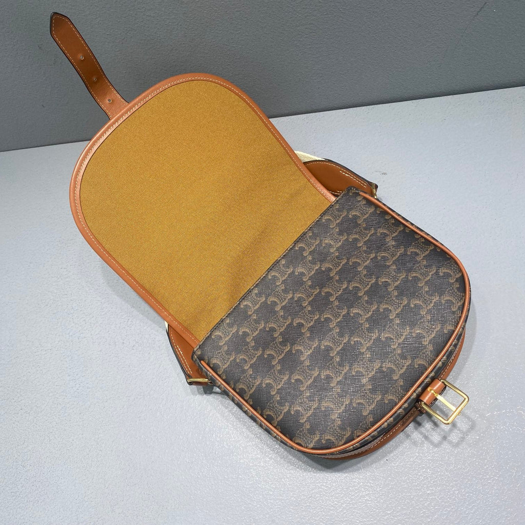 GLAMI Large Strap Folco Bag In Triomphe Canvas Brown For Women 9in/22cm 196932BZJ.04LU
