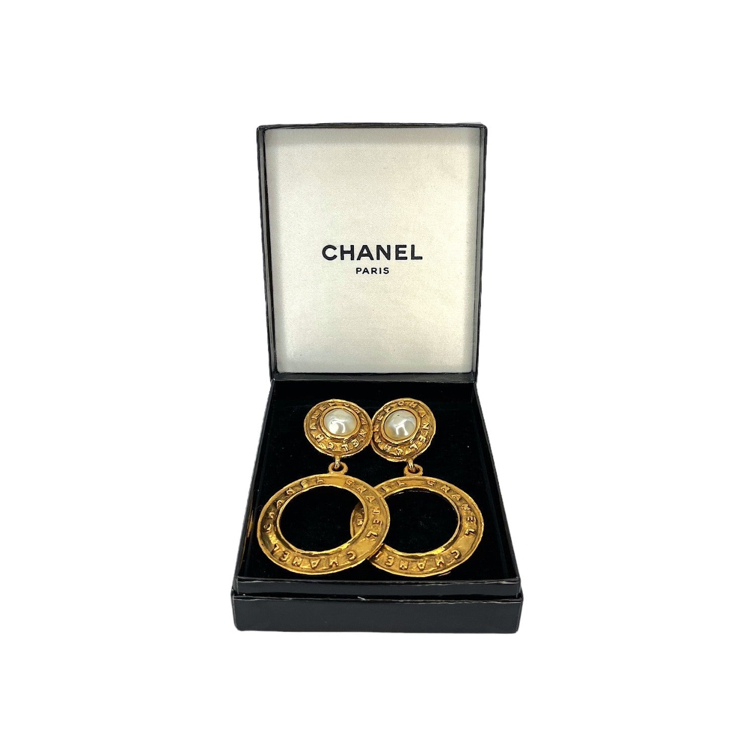 Chanel Vintage Faux Pearl Clip-On Earrings