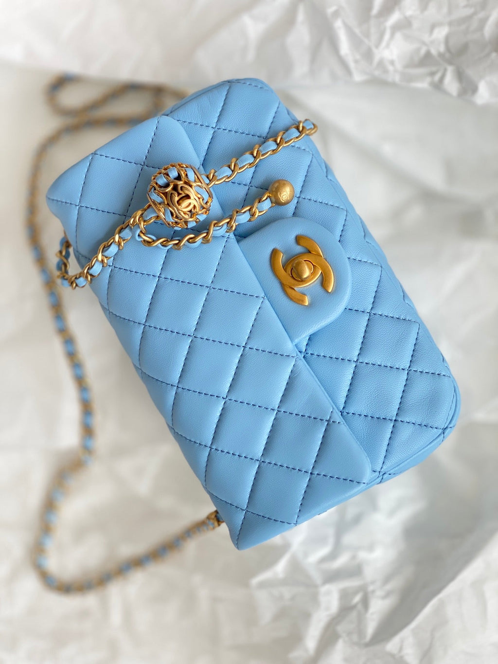 CHLMini GlamIap Bag Blue For Women Bags 7.9in/20cm