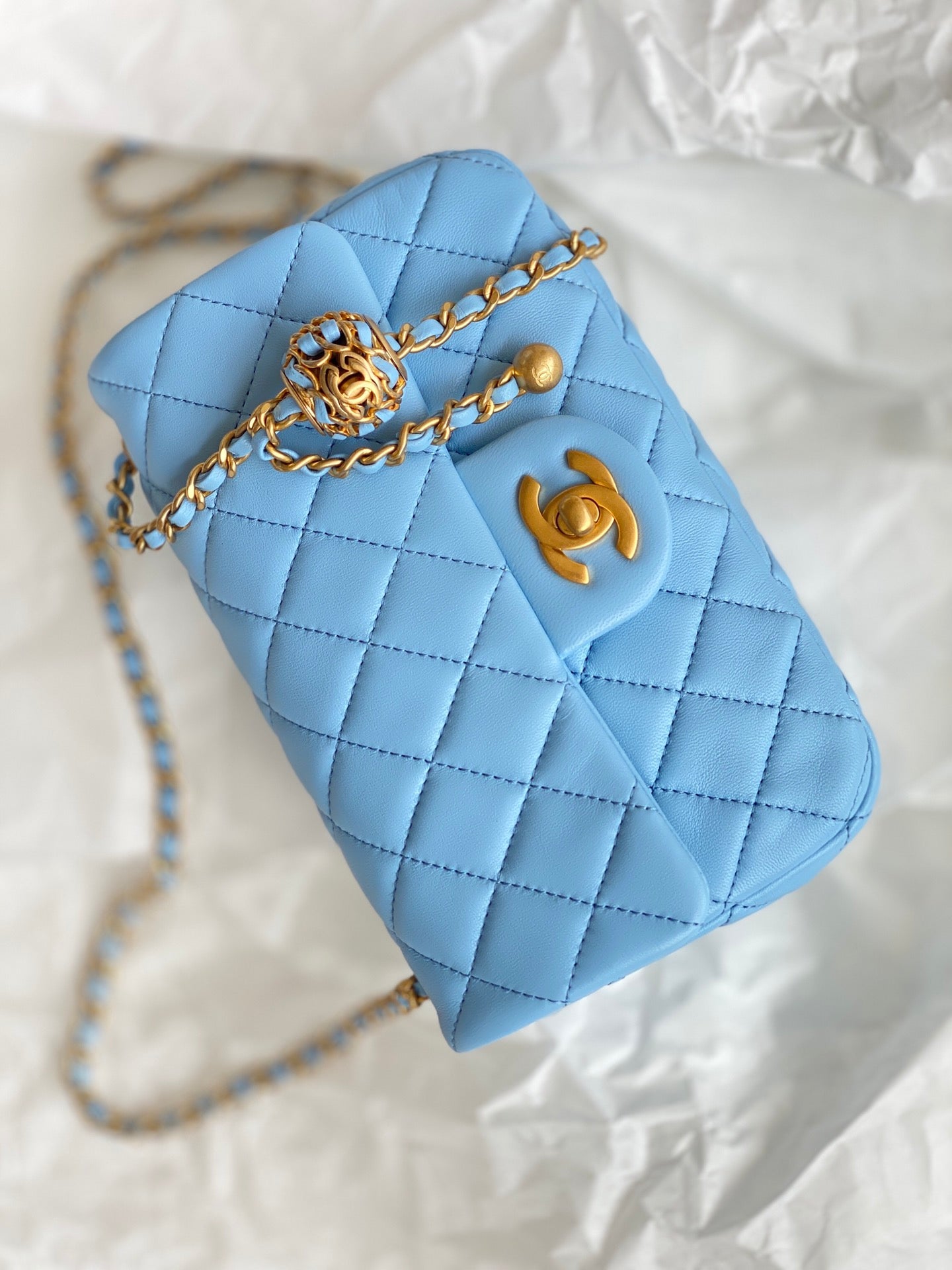 CHLMini GlamIap Bag Blue For Women Bags 7.9in/20cm