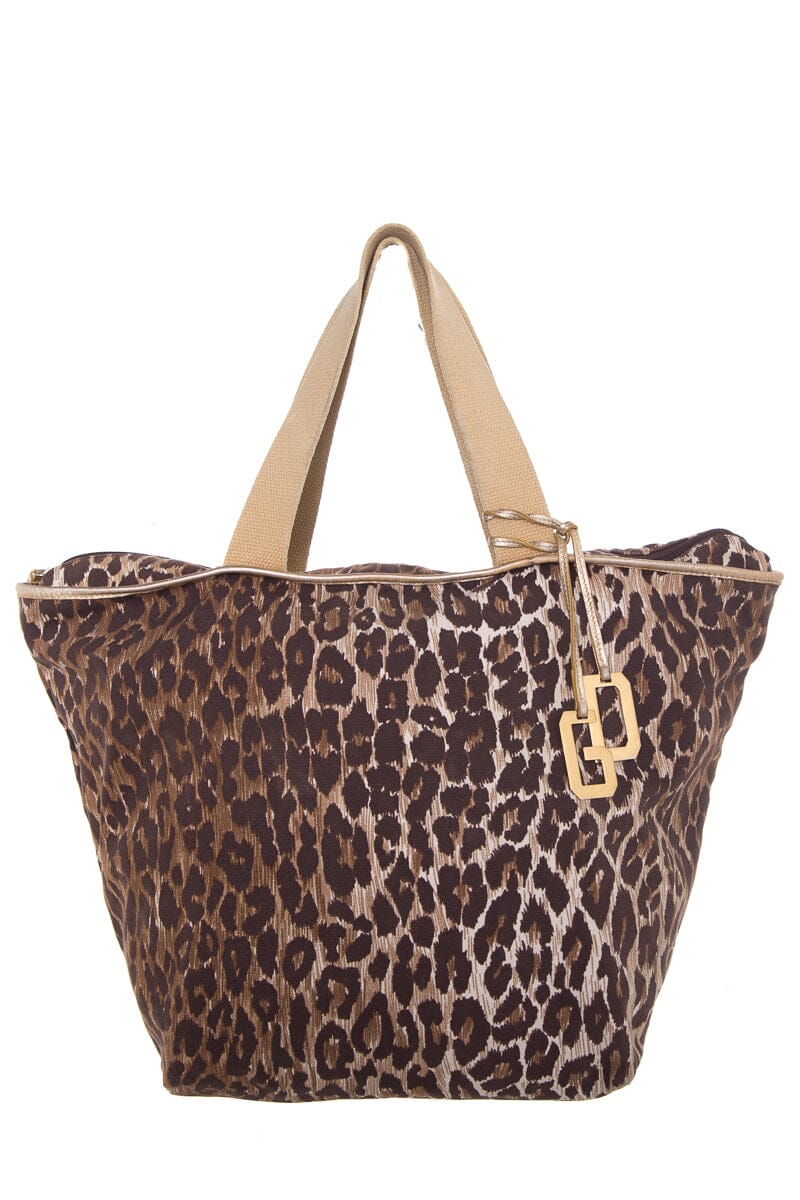 Dolce & Gabbana Canvas Leopard Tote Handbag