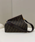 FI First Small Brown Canvas For Women, HandBags, Shoulder And Crossbody Bags 10.2in/26cm FF 8BP129
