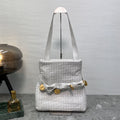 GLAMI Intrecciato Shoulder Bag White, For Women, WomenÃƒÂ¢Ã¢â€šÂ¬Ã¢â€žÂ¢s Bags 10.2in/26cm