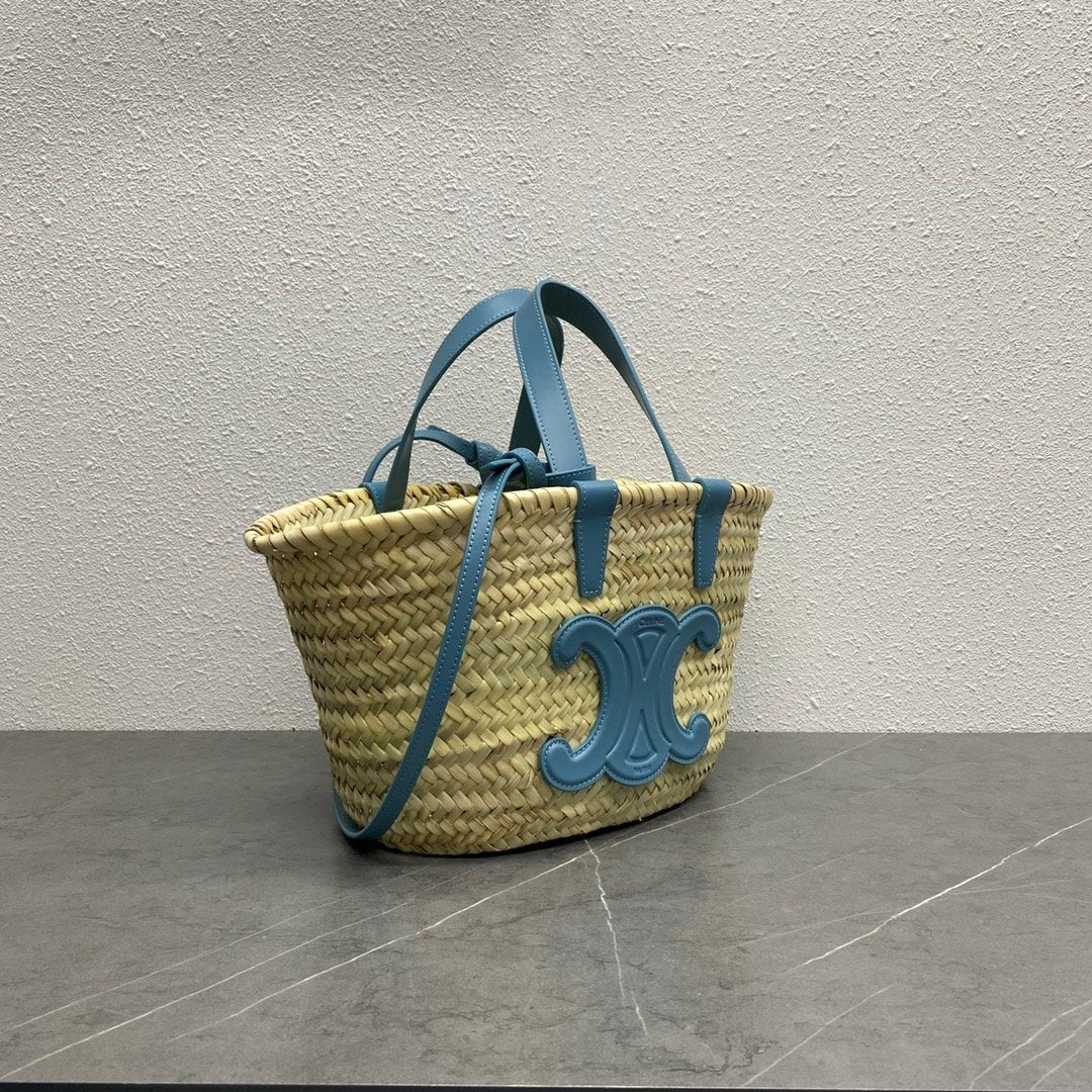 GLAMI Teen Triomphe GLAMI Classic Panier In Palm Leaves And Lizard Blue For Women 8in/20cmÃƒâ€šÃ‚Â 