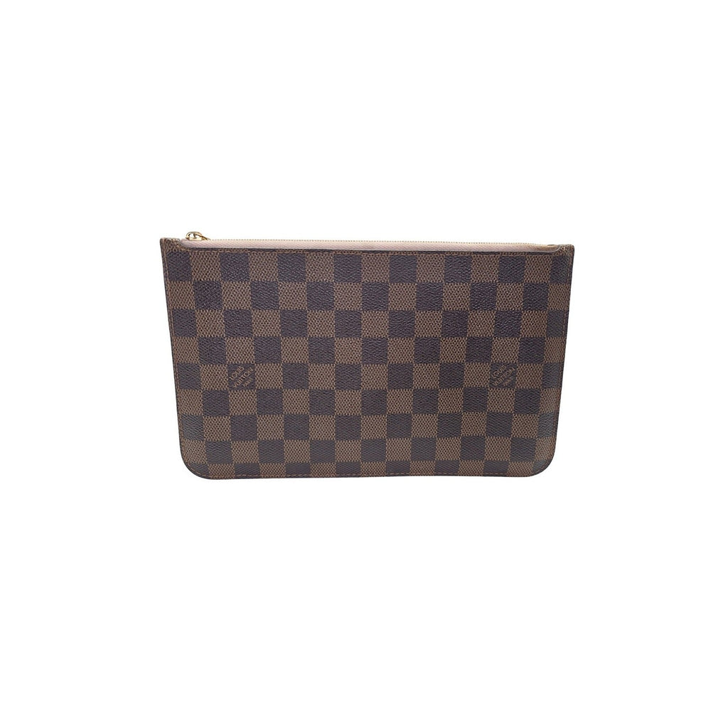 Louis Vuitton Damier Ebene Neverfull Pochette Wristlet