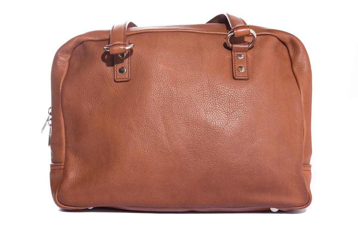 Yves Saint Laurent Brown Leather Lover Handle Bag