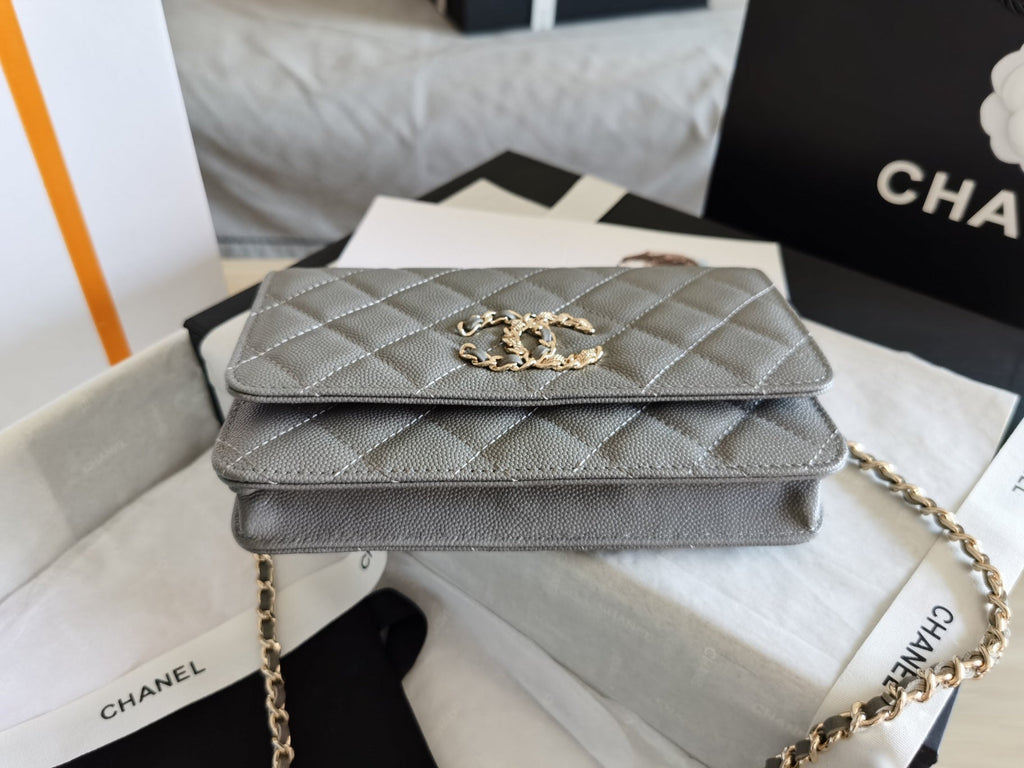 CHLMini GlamIap Bag Grey For Women 7.2in/18.5cm