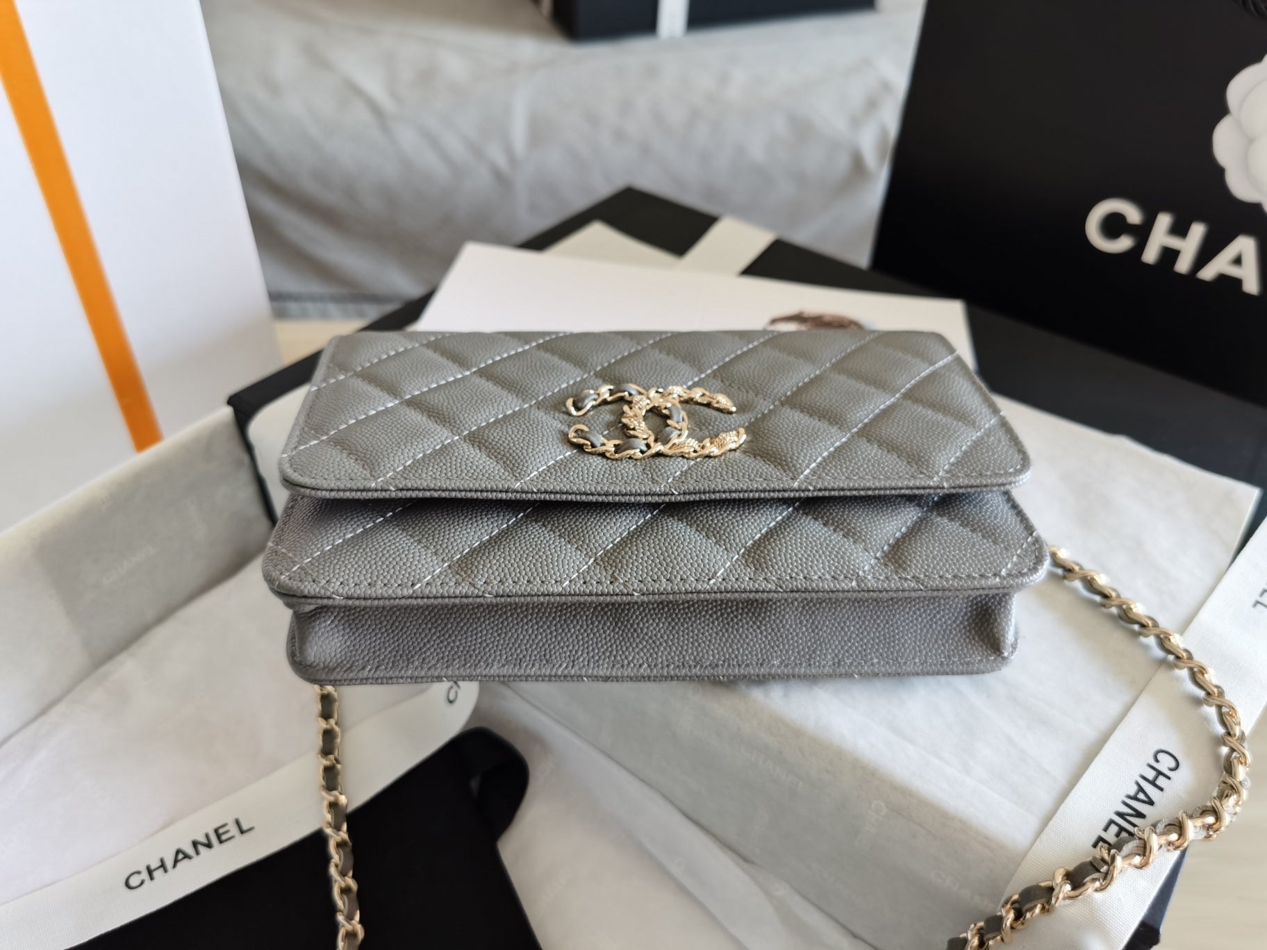 CHLMini GlamIap Bag Grey For Women 7.2in/18.5cm