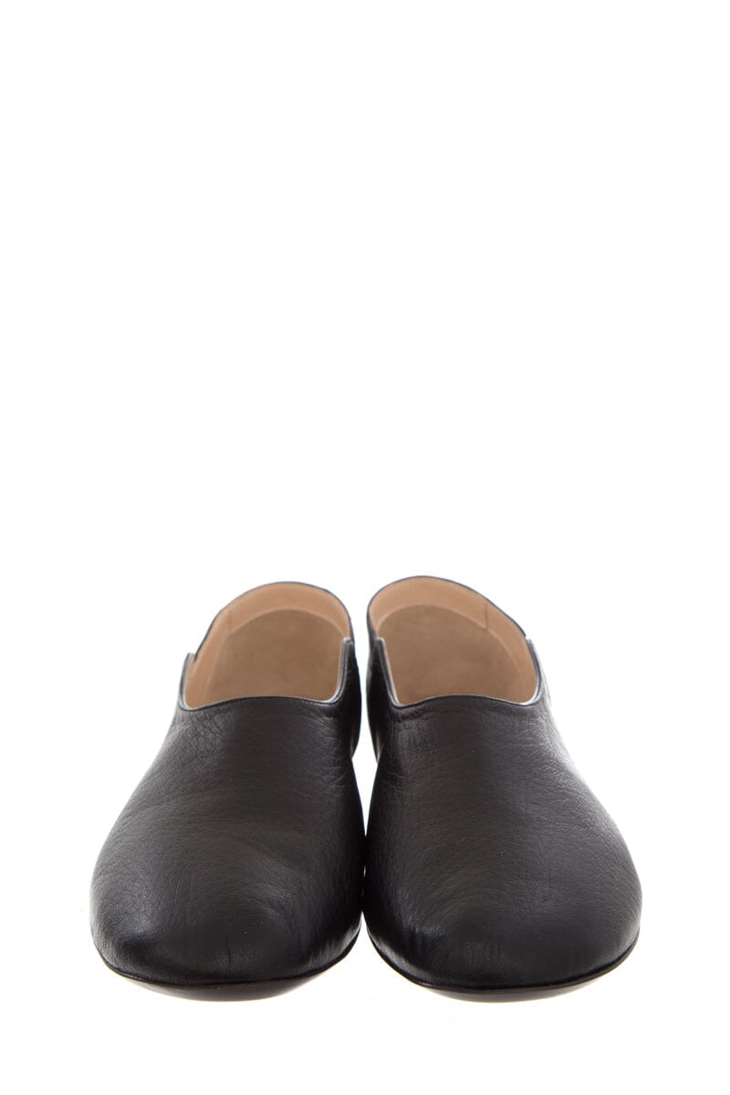 The Row Black Babouche Flats SZ 39