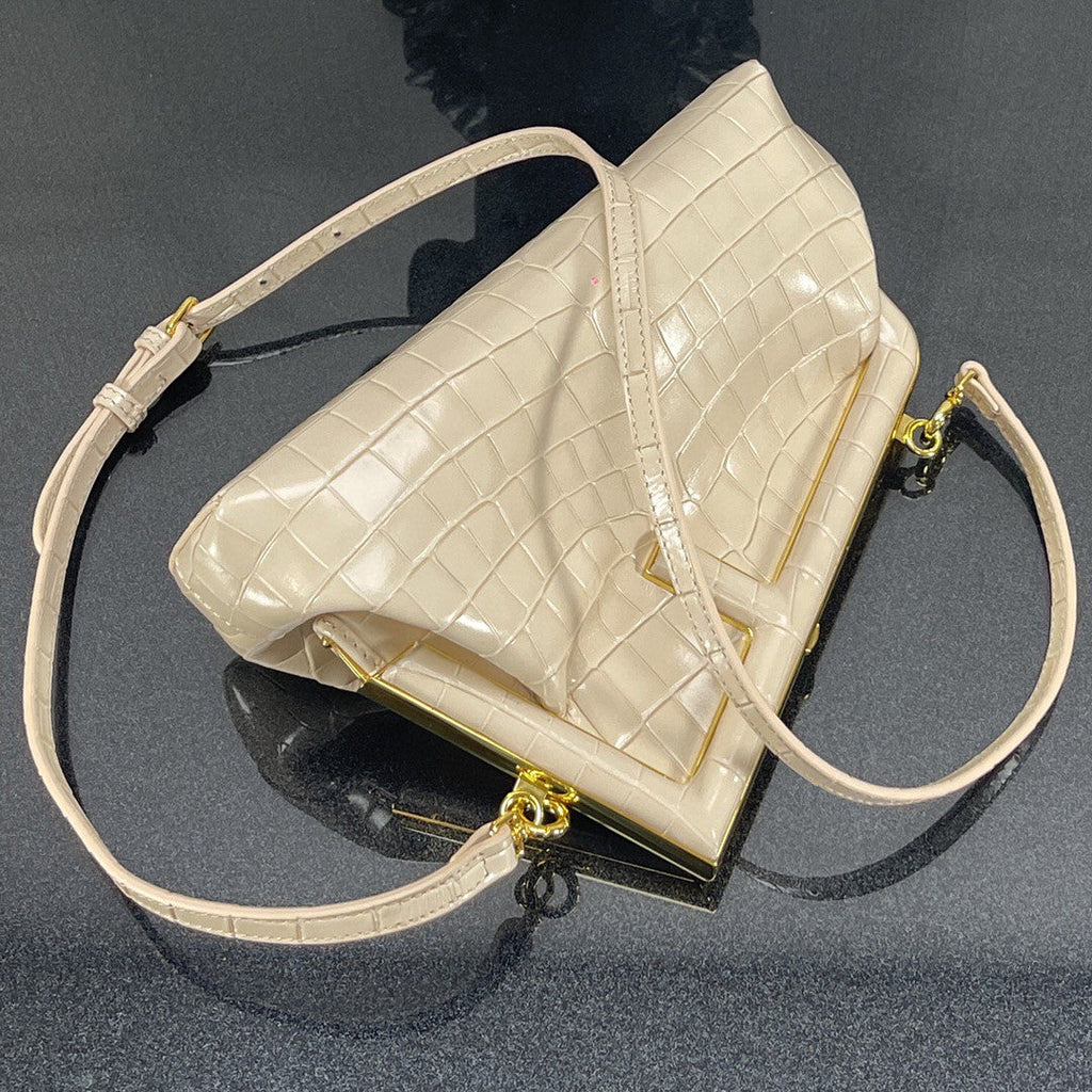 FI First Small White CrocoGLAMIle Bag For Woman 26cm/10in