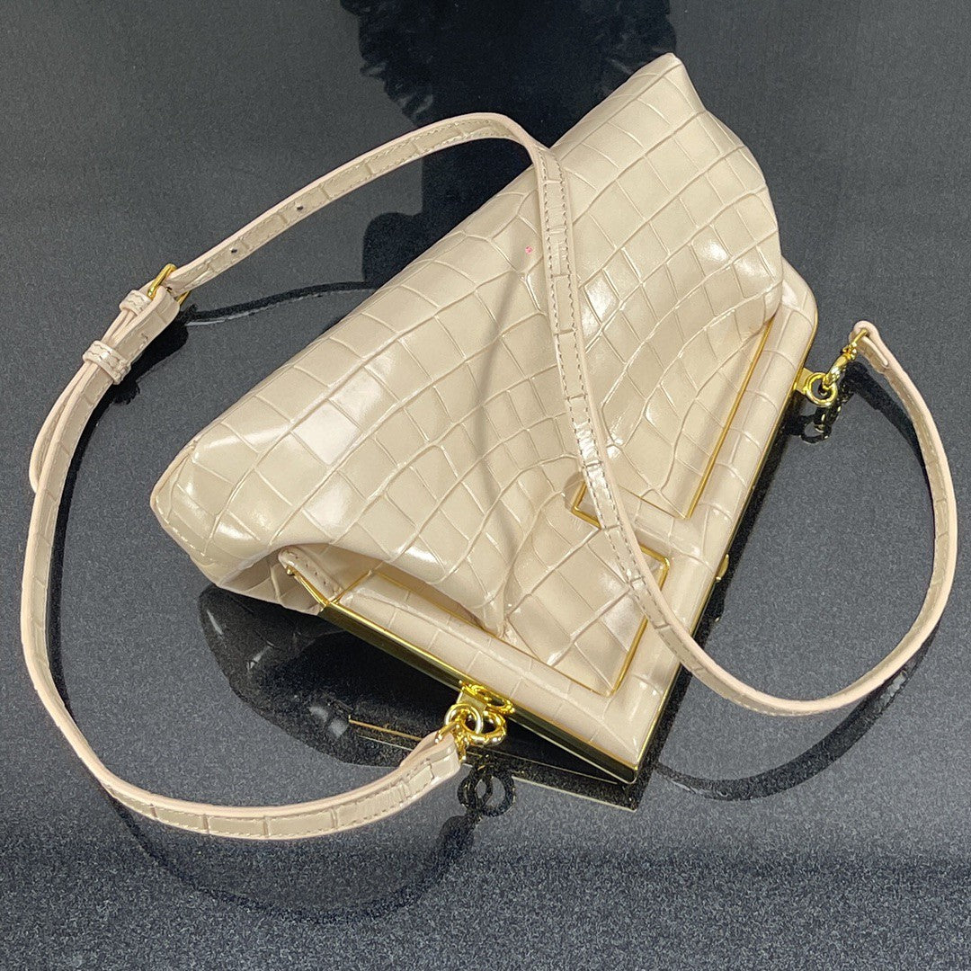 FI First Small White CrocoGLAMIle Bag For Woman 26cm/10in