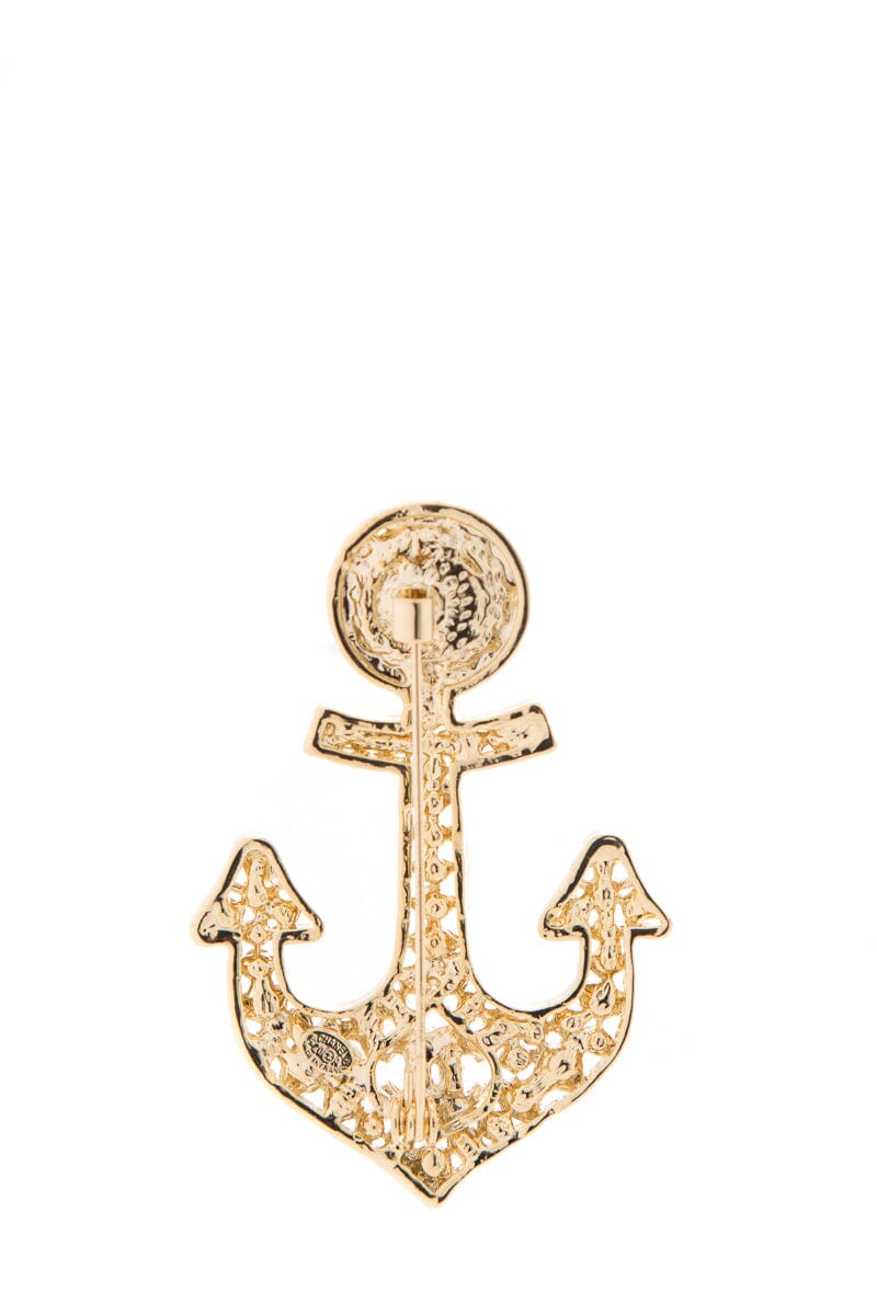 Chanel F/W 2020 Gold & Pearl Anchor Brooch