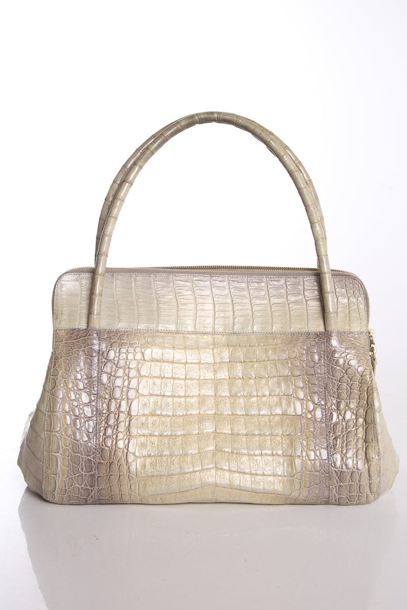 Nancy Gonzalez natural Caiman Crocodile Tote